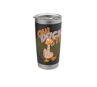 Oh! Duck It! Funny Autocorrect Joke Middle Finger Stainless Steel Insulated Tumbler