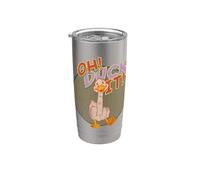 Oh! Duck It! Funny Autocorrect Joke Middle Finger Stainless Steel Insulated Tumbler