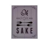 Oh For Fork Sake Wall Plaque, MDF - Black