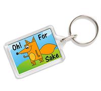 Oh! for Fox Sake Humour Keyring Ideal Birthday Gift AK346