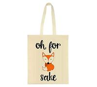 Oh For Fox Sake Shoulder Bag Unique Reusable Bag for Life Tote Bag Cotton Shopping Bag.