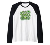 Oh for Luck's Sake St Patricks Day Shamrock Clover Raglan Baseball Tee