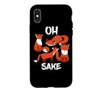 Oh Four Fox Sake Funny Almost Offensive Adult Humour Case for iPhone X/XS