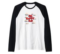 Oh Happy Day with Clouds for a Funny Look Raglan Baseball Tee