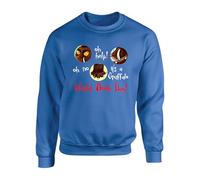Oh Help Oh No It's A Wonderful World Book Day 2025 Jumper, Boys Girls Funny Costume Love Reading Book Story Gift Unisex Sweatshirt Top(M, Royal)