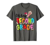 Oh Hey 2nd Grade Pencil Coquette Bow Leopard Back to School T-Shirt