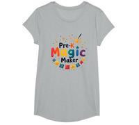 Oh Hey Pre-K Magic Maker - Colorful Teacher Gift T-Shirt, Girls, Heather Grey, XS
