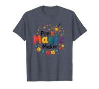 Oh Hey Pre-K Magic Maker - Colorful Teacher Gift T-Shirt, Men, Heather Blue, 4XL