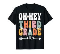 Oh Hey Third Grade Retro Groovy Teacher Student 3rd Grade T-Shirt