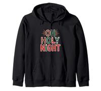 Oh Holy Night Religious Christian Christmas Carol Zip Hoodie