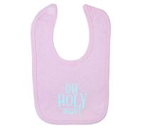 Oh holy Night Style 1 Metallic Cotton Baby bib - Pastel Pink