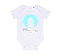 Oh holy Night Style 1 Snow Globe Baby Grow Vest, 3-6 Months, White