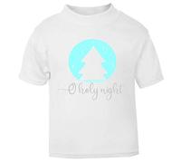 Oh holy Night Style 1 Snow Globe Short Sleeve Cotton Toddler t Shirt, 1-2 Years, White