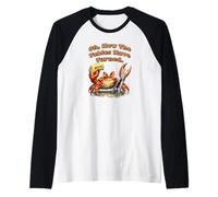 Oh, How The Tables Have Turned, Funny Crab Raglan Baseball Tee