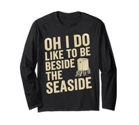 Oh I Do Like to Be Beside the UK Seaside Bathing Long Sleeve T-Shirt