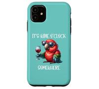 Oh Its Wine O Clock Drinking Parrot It's 5 O'Clock Somewhere Case for iPhone 11