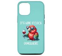 Oh Its Wine O Clock Drinking Parrot It's 5 O'Clock Somewhere Case for iPhone 12/12 Pro