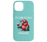 Oh Its Wine O Clock Drinking Parrot It's 5 O'Clock Somewhere Case for iPhone 14