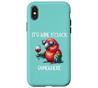 Oh Its Wine O Clock Drinking Parrot It's 5 O'Clock Somewhere Case for iPhone X/XS