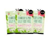 Oh K! Foot Socks- Multipack- Vegan and Cruelty Free- Biodegradable- K Beauty- 3 Pack (Strawberry & Mint)