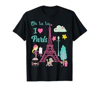 Oh la la, I Love The Paris Eiffel Tower French Traditions T-Shirt