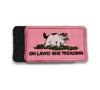Oh Lawd She Treading Funny Morale Patch 3 Inches Chonky Cat, Snake Meme, Flag Sarcastic Girly, Hook and Loop Embroidered Patches for Backpack Vest Dog Harness Military Uniforms Gifts for Mom Dad