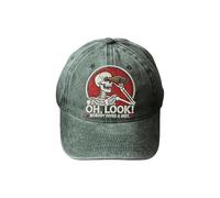 “Oh, Look! Nobody Gives A Sh*t.” Skeleton Scout Cap, Vintage Printed Sarcasm Style, Adjustable Unisex Baseball Cap (#C)