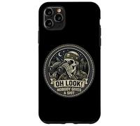 Oh Look! Nobody Gives A Shit Funny Skeleton Binoculars Humor Case for iPhone 11 Pro Max