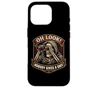Oh Look! Nobody Gives A Shit Funny Skeleton Binoculars Joke Case for iPhone 16 Pro