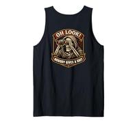 Oh Look! Nobody Gives A Shit Funny Skeleton Binoculars Joke Tank Top