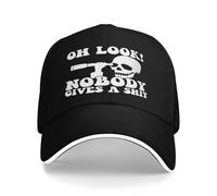 Oh Look Nobody Gives A Shit Hat A S,T Baseball Cap for Men Women Trucker Hat Black