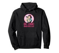 Oh, Look! Nobody Gives a Shit Retro Sarcastic Illustration Pullover Hoodie