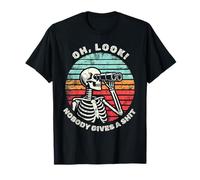 Oh Look Nobody Gives A Shit Skeleton Graphic T-Shirt
