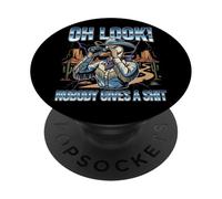 Oh Look Nobody Gives A Sht Funny Goose Cowboy Meme PopSockets Adhesive PopGrip