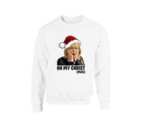 Oh My Christ-Mas Gwen Christmas Jumper, Oh My Christ-mas Christmas Sweatshirt, Xmas Secret Santa Sweatshirt, Xmas Unisex Top(L, White)