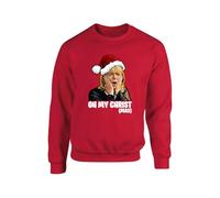 Oh My Christ-Mas Gwen Christmas Jumper, Oh My Christ-mas Christmas Sweatshirt, Xmas Secret Santa Sweatshirt, Xmas Unisex Top(S, Red)