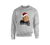 Oh My Christ-Mas Gwen Christmas Jumper, Oh My Christ-mas Christmas Sweatshirt, Xmas Secret Santa Sweatshirt, Xmas Unisex Top(S, Heather Grey)