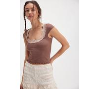 Oh My Darling Tee by Intimately at Free People in Withered Rose, Size: XL - female