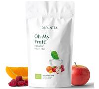 Oh My Fruit Organic Loose Leaf 100g (50 Cups) | Fruit Tea Loose with Orange, Raspberry, Apple, Lemongrass and Real Stevia Leaf REPLANTEA