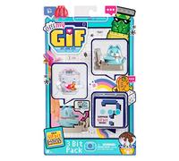 OH! MY GIF 3 Bit Toy Pack - Catly & Smoochy Collectable Real Life Animated Figures Plus Mystery Toy & GIF Download
