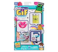 OH! MY GIF 3 Bit Toy Pack - Puggo & Heartie Collectable Real Life Animated Figures Plus Mystery Toy & GIF Download