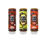 Oh My Glaze Sauce Pack | 3 x 200ml | Dipping Sauce, Marinade & Cooking Glaze | Vegan & Gluten Friendly. (Buffalo, Chipotle & Mango)