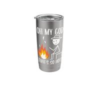 Oh My God That's So Hot Bonfire Stick Figure Stainless Steel Insulated Tumbler