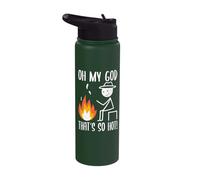 Oh My God That's So Hot Bonfire Stick Figure Stainless Steel Insulated Water Bottle