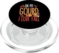 Oh My Gourd I Love Autumn Funny Fall Pumpkin PopSockets PopGrip for MagSafe