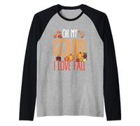 Oh My Gourd I Love Autumn Funny Fall Pumpkin Raglan Baseball Tee