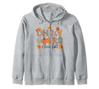 Oh My Gourd I Love Fall Thanksgiving Pumpkin Autumn Fall Zip Hoodie