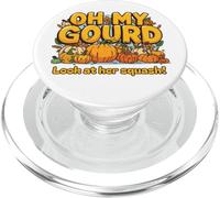 Oh My Gourd Look at Her Squash Pumpkin Fall Pun Fun PopSockets PopGrip for MagSafe