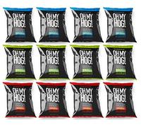 OH MY HOG!® Pork Cracklings MIX BOX - 12 x **40g** Packs per Box - High Protein, Low Carb, Keto-Friendly, Gluten-Free, Crispy, Savoury Snack, Party Snack