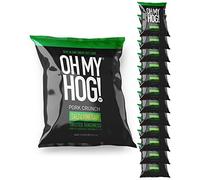 OH MY HOG!® Pork Crunch, Salt & Vinegar Flavour - 12 x **30g** Packs Per Box - High Protein, Low Carb, Keto-Friendly, Gluten-Free, Crispy, Savoury Snack, Party Snack